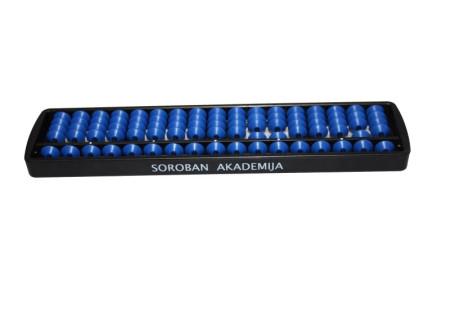 Učenički abakus plavi 17 stupaca